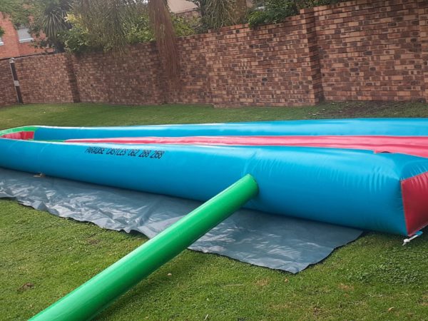 Blue and Red Single water slide (2M X 9M)